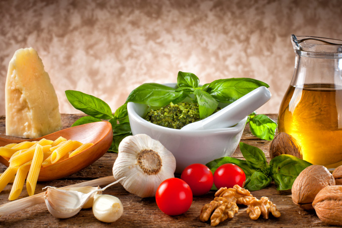 Imagen con algunos de los mejores alimentos para prevenir el cáncer. 