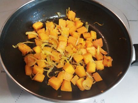 salteado para espaguetis con calabaza